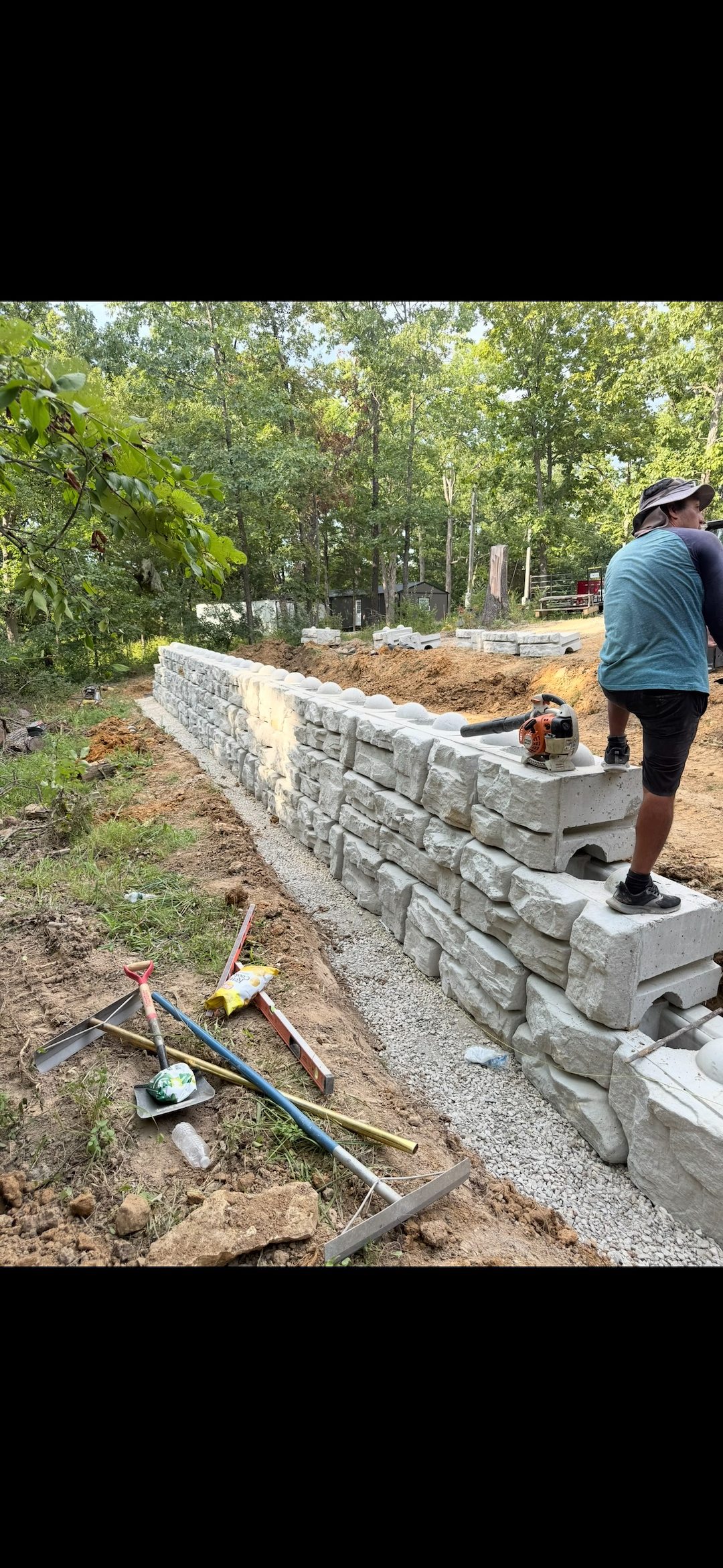 Ready Rock Retaining Wall Installation, Foristell, Missouri